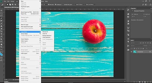 The Photoshop image background here is a more complex pattern or spectrum of shades
